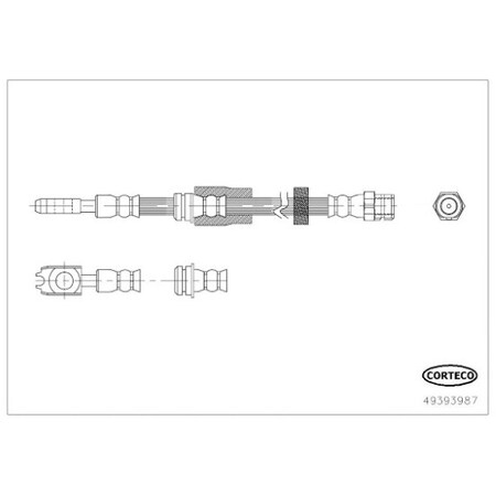Corteco Brake Hose, 49393987 49393987